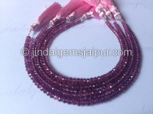 Rhodolite Garnet Faceted Roundelle Shape Beads